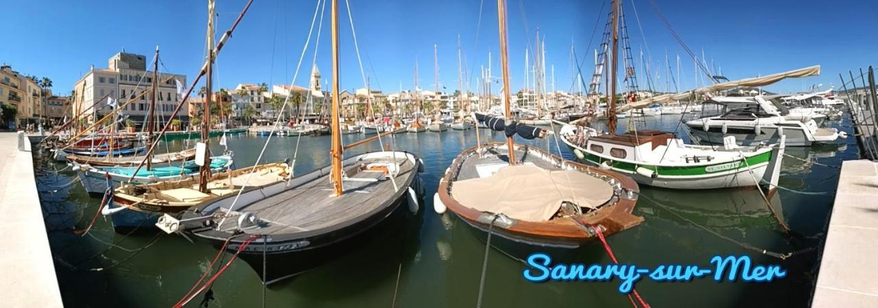 Grand T3 Lumineux Spacieux Propre, Tout Confort, Parking, Ascenseur, Emplacement Central Unique, Port-Commerces-Mer Et Plages A Pied, Location Du Samedi Au Samedi Sanary-sur-Mer Kültér fotó